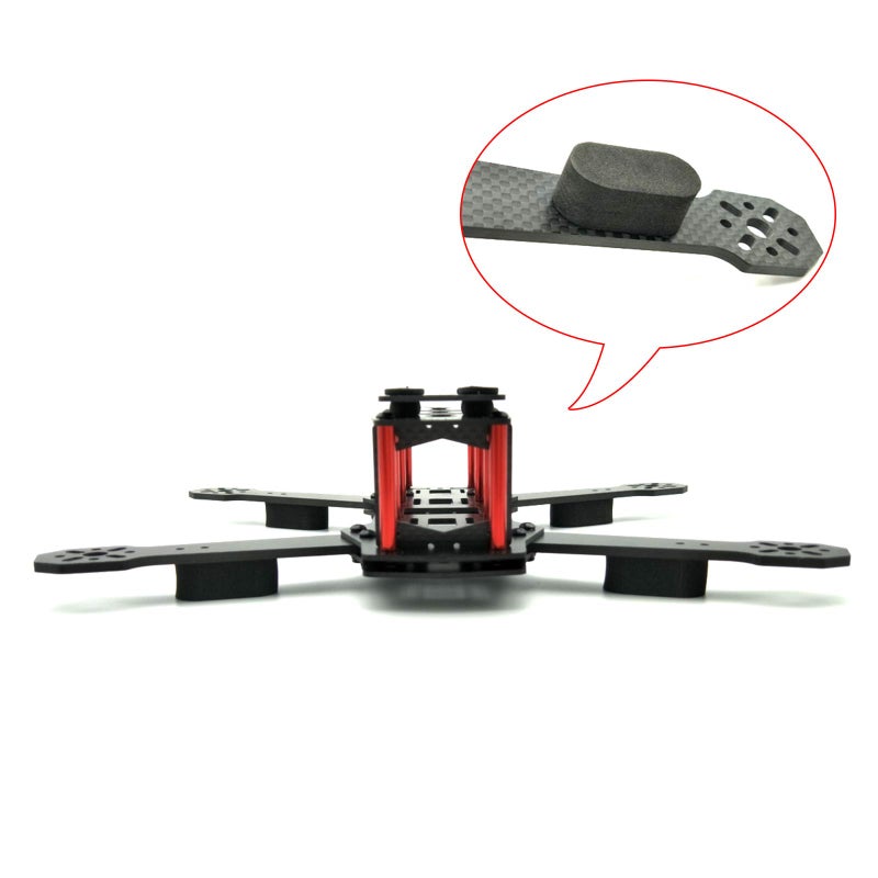 EUDAX 72 PCS FPV Black Sponge Mat Landing Skid Pad Gear Anti-Vibration Shockproof Foam Sticky Tape for rc multirotor Quadcopter Racing Copter Drone mini-Quad - Image 3